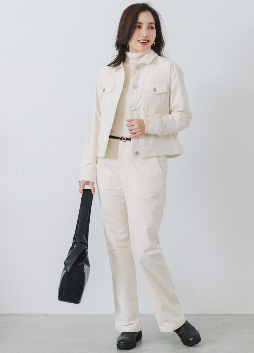 復古燈芯絨翻領外套